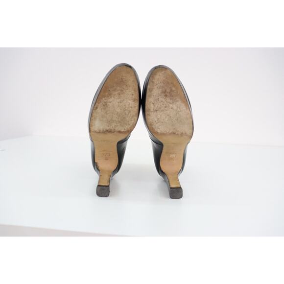 LK Bennett Platform Black Leather Sock Boots 4" Heel Size 6 or 6.5 - Picture 11 of 16